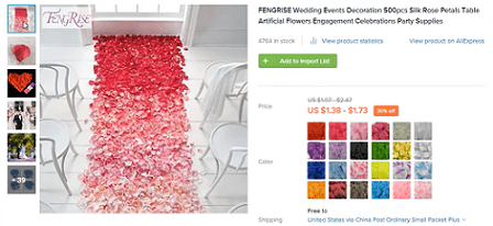婚礼中最好的产品想法之一是这些丝绸玫瑰花瓣