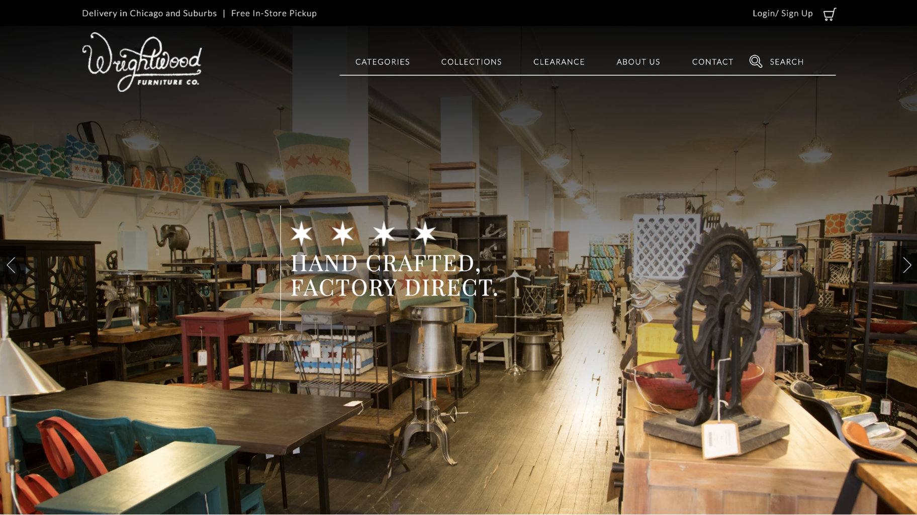 小型商务网站示例：赖特伍德家具