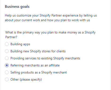 建立shopify伙伴
