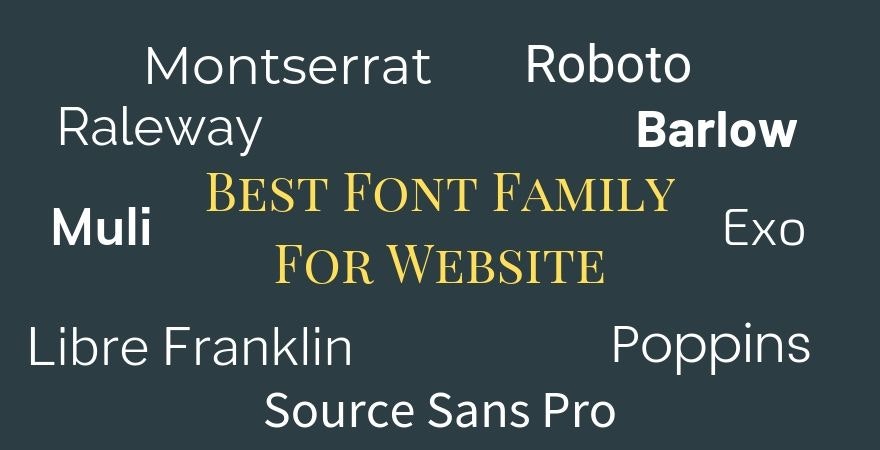 网站的最佳字体家族
