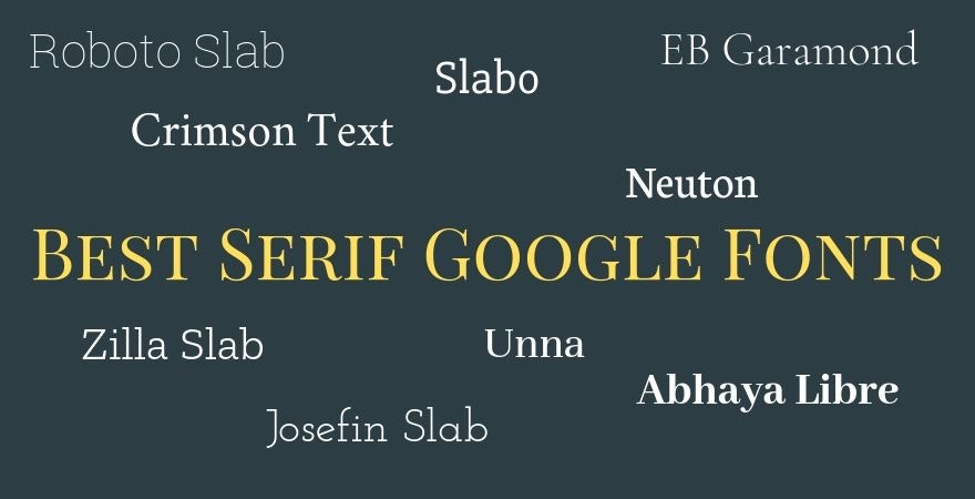 最好的Serif Google Fonts