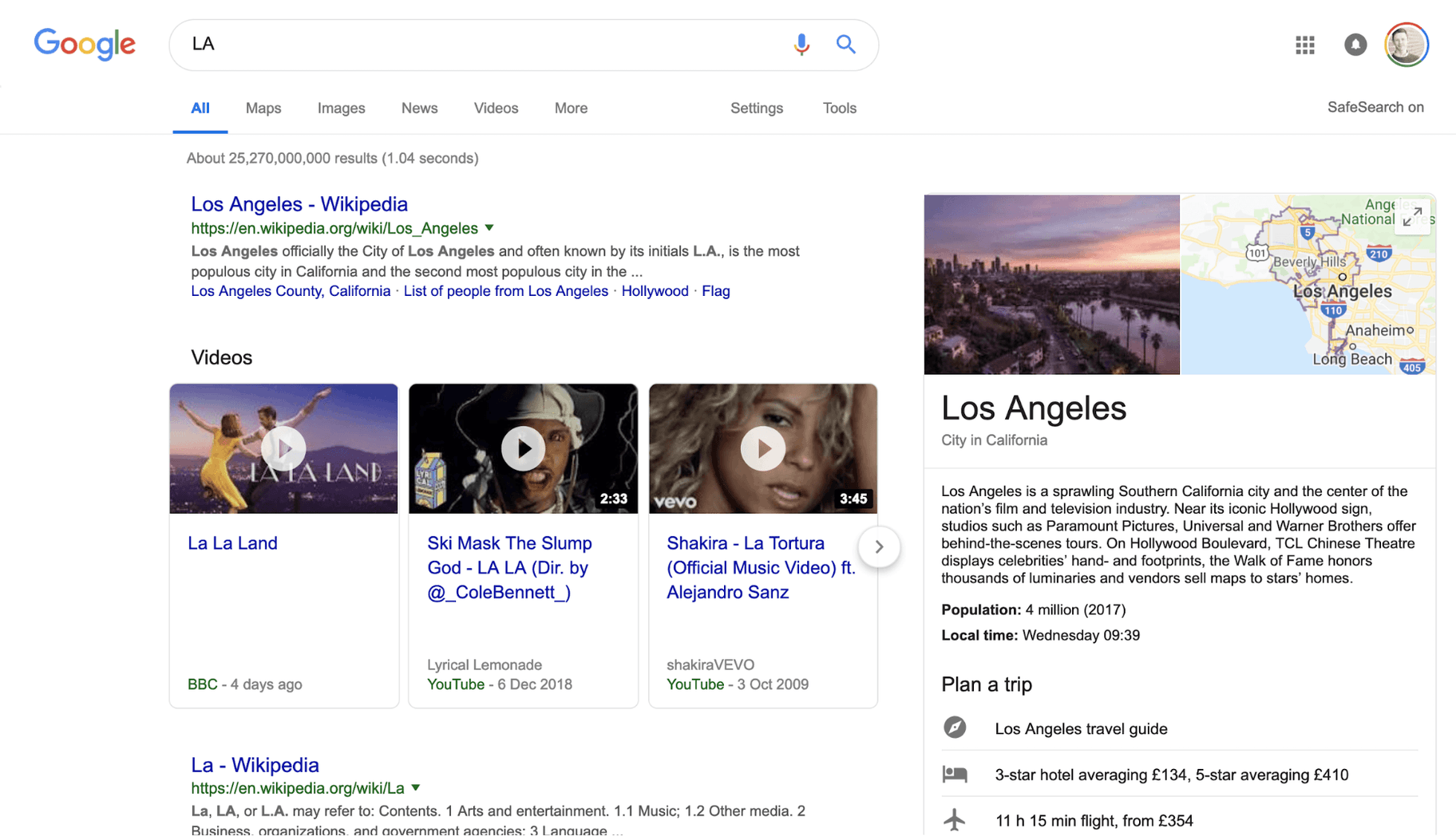 谷歌搜索引擎结果
