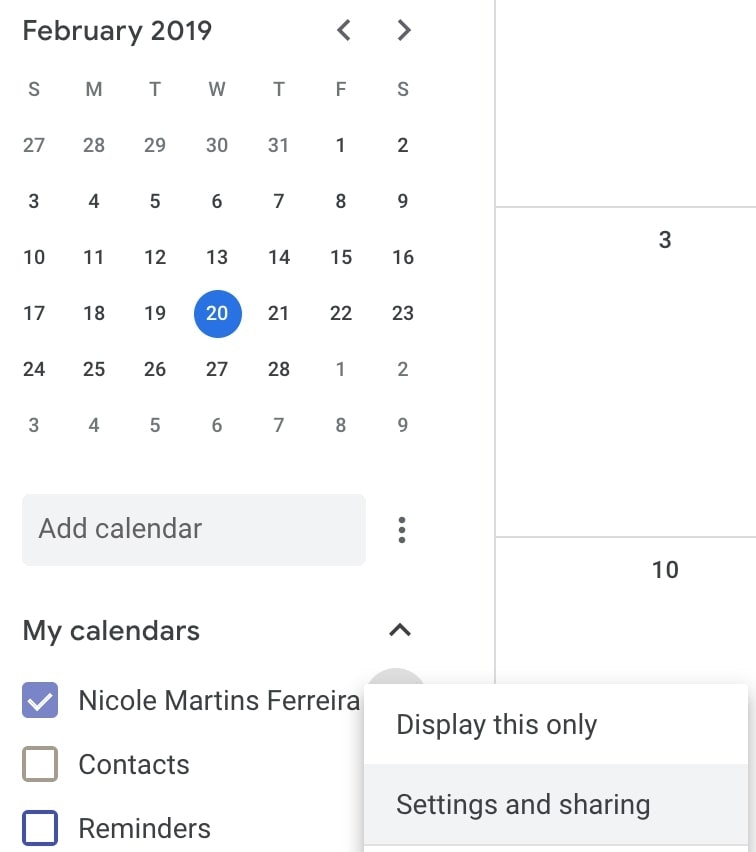 如何分享谷歌日历