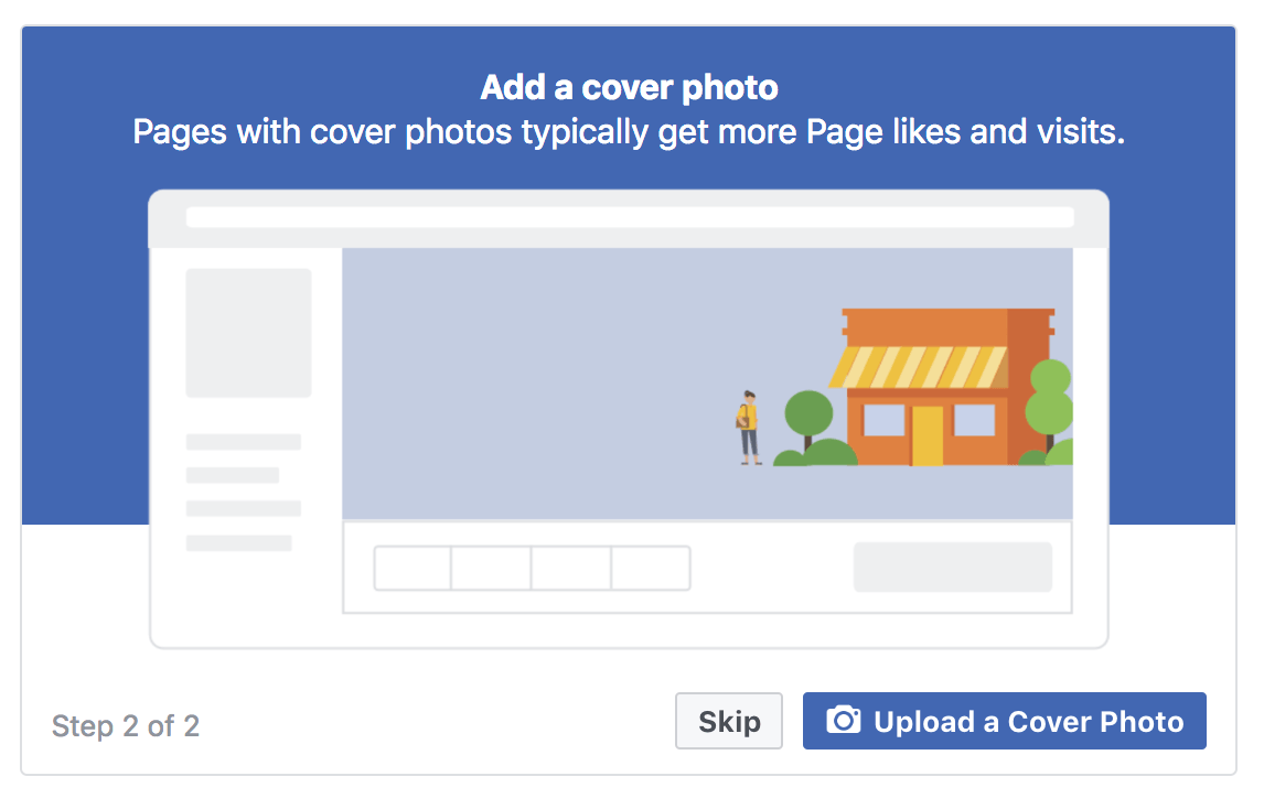 Facebook商业页添加封面照片