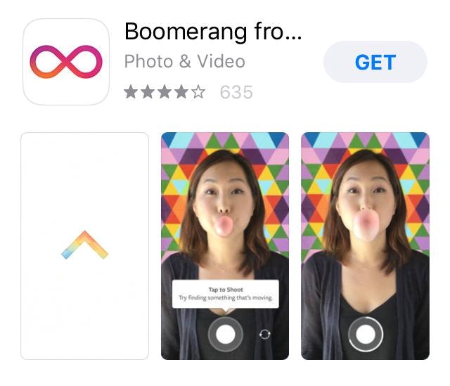 Instagram故事Boomerang.