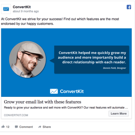 ConventKit Facebook广告设计