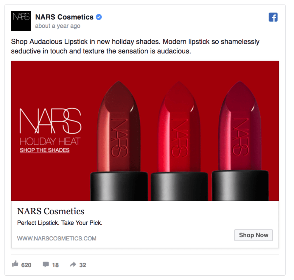 NARS化妆品Facebook广告设计