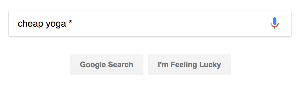 谷歌搜索缺少的单词