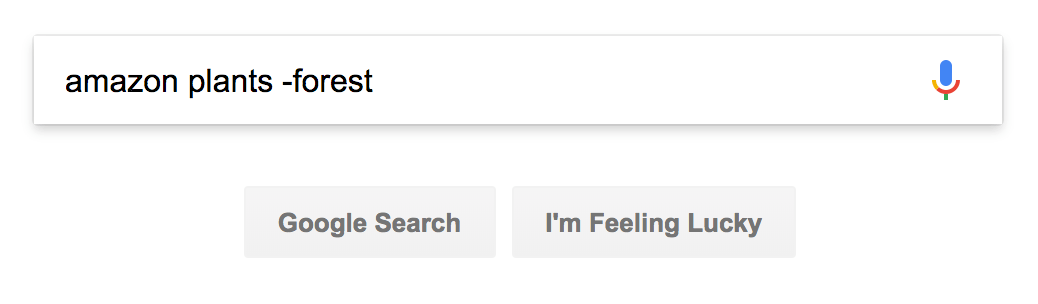 排除搜索谷歌