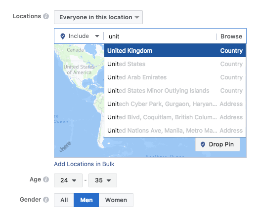 Facebook的地理定位