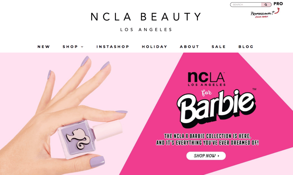 NCLA Beauty Shopify Store