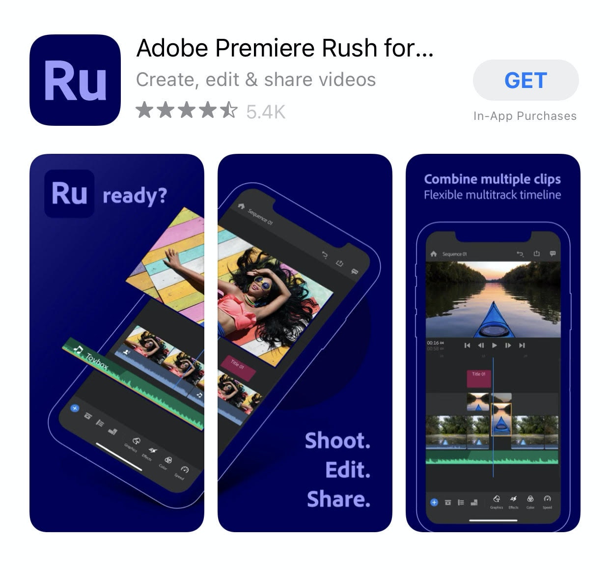 Adobe Premier Rush Mobile编辑