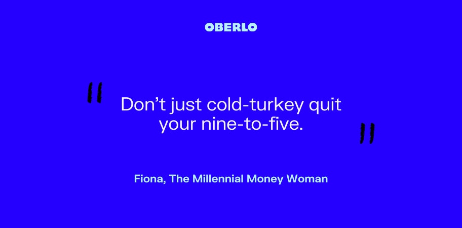 费欧娜，《千禧一代的金钱女人》谈到不要突然辞掉工作