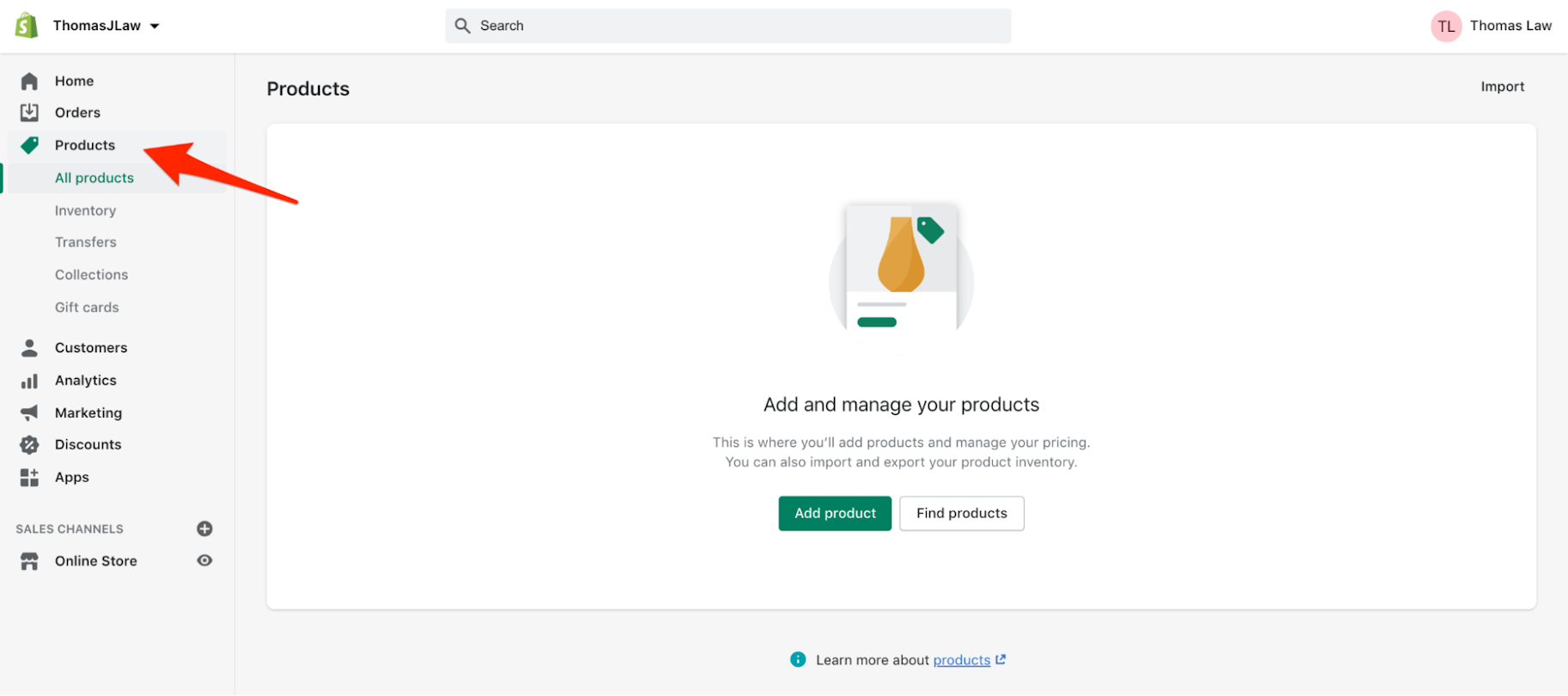Shopify Manual: Add Products