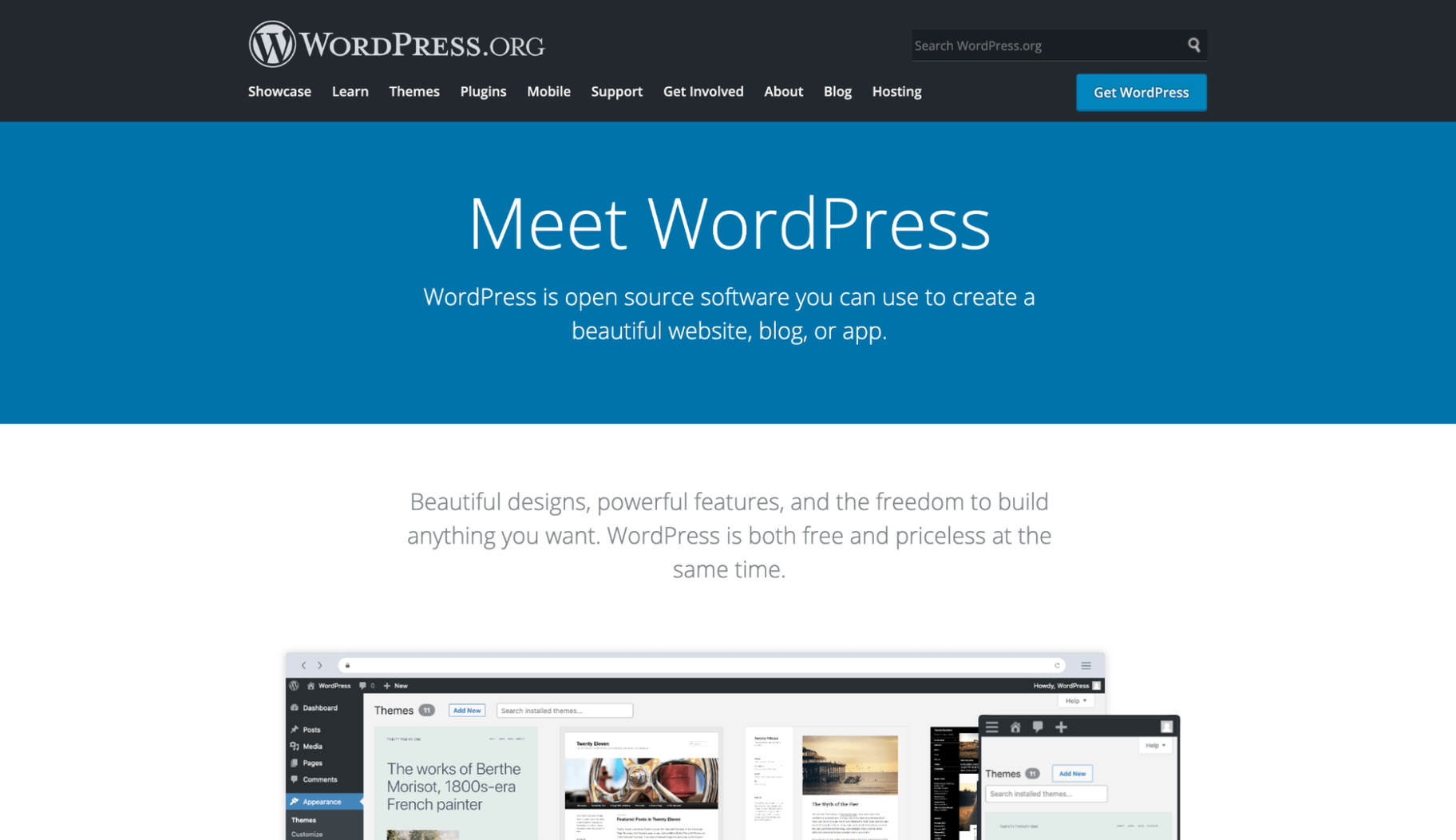 Squarespace选择:WordPress