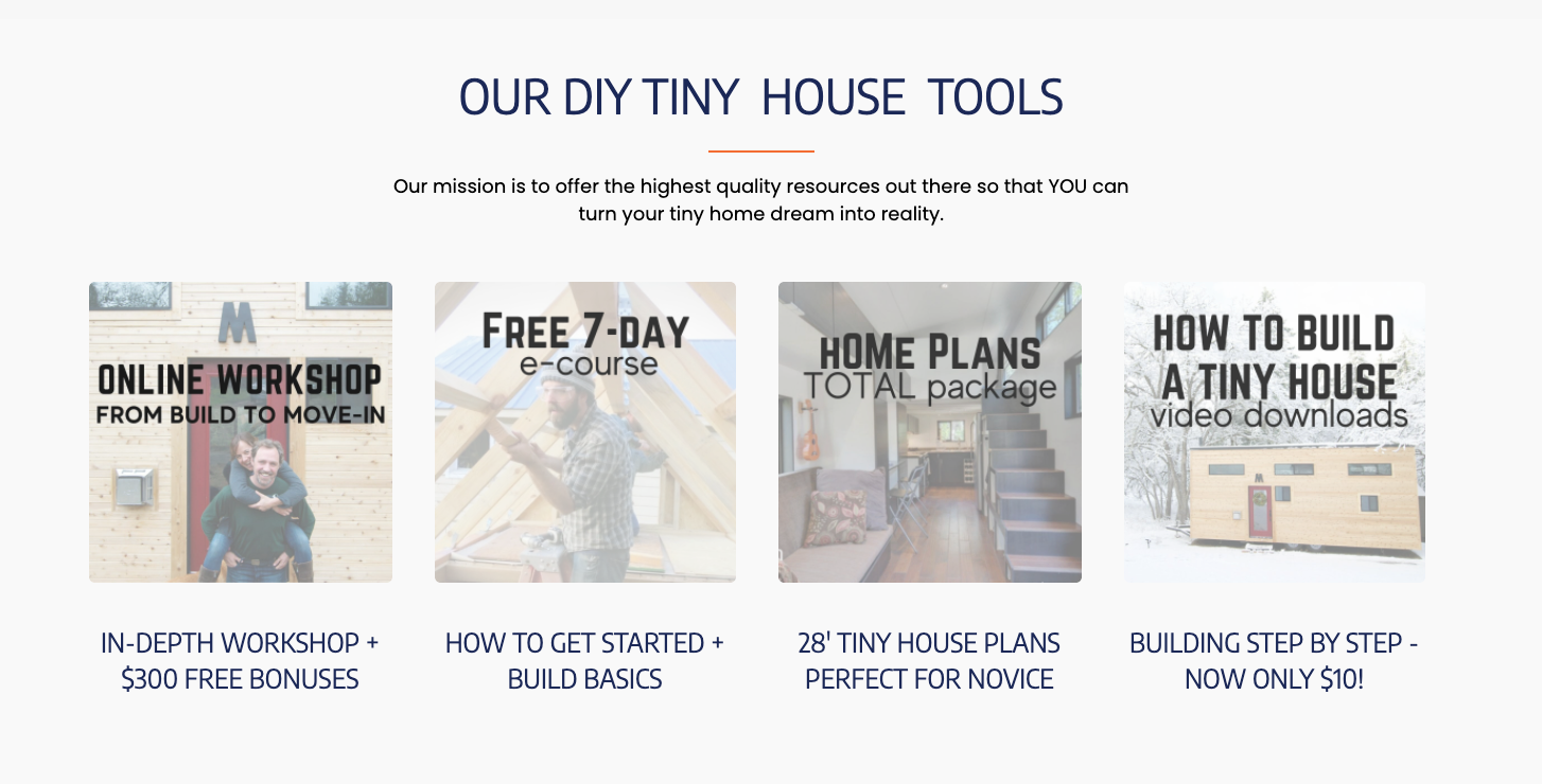 卖数码产品：Tiny House Build Example